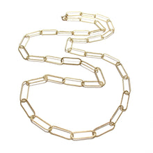 Load image into Gallery viewer, sparkle paperclip chain long necklace