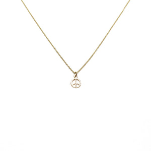 gold peace necklace