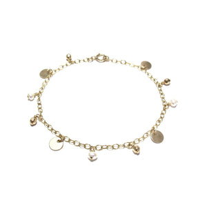 discs beads pearls bracelet