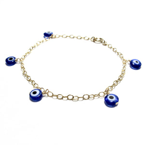 multi evil eyes bracelet
