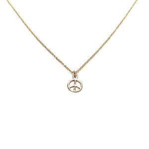 gold peace necklace