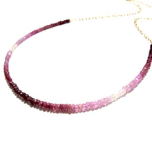 Load image into Gallery viewer, shaded rubies gemstones necklace