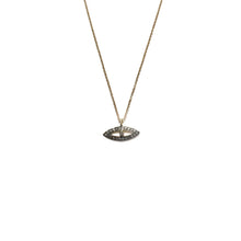 Load image into Gallery viewer, pave diamond evil eye necklace