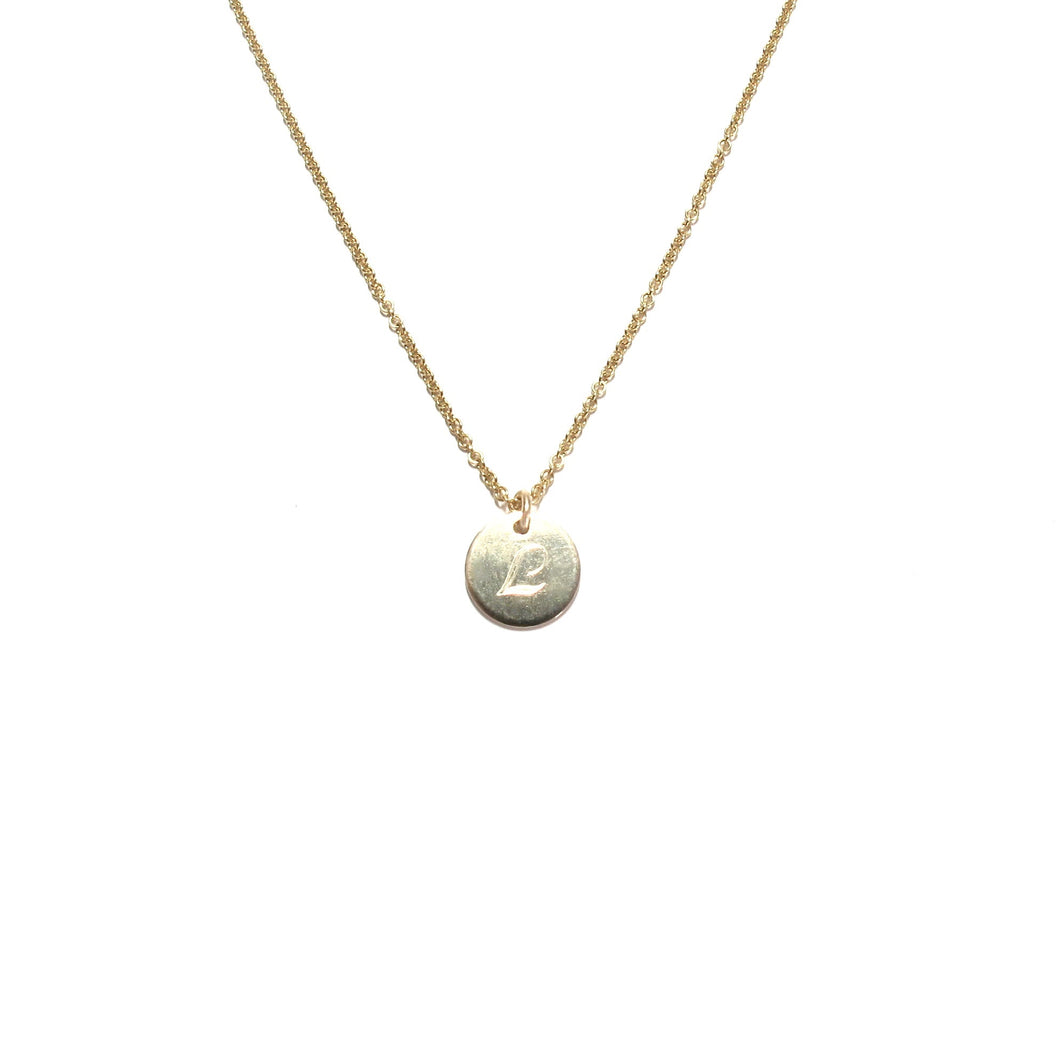 engraved disc necklace