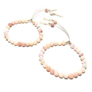Pink opal beads bracelet