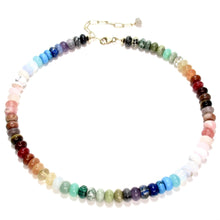 Load image into Gallery viewer, happy necklace mega chunky mixed gemstones
