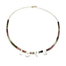 Load image into Gallery viewer, love necklace tourmaline