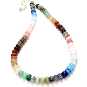 happy necklace mega chunky mixed gemstones