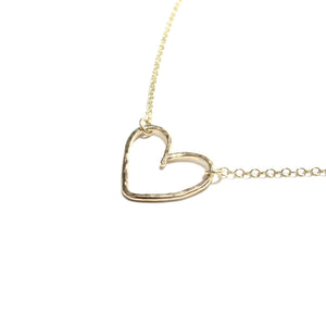 lucy simmons ❤︎ soler gold heart necklace (two styles)