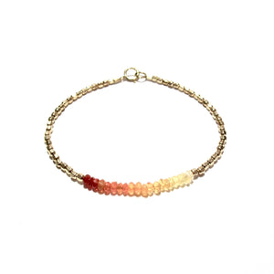 mexican fire opals line bracelet