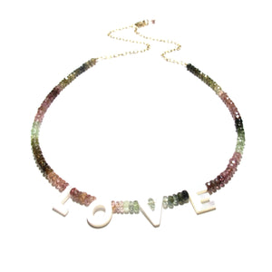 love necklace tourmaline