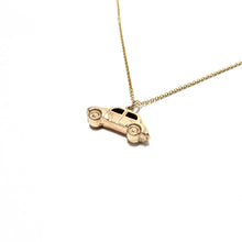 Load image into Gallery viewer, vintage gold taxi charm necklace