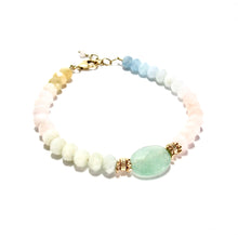Load image into Gallery viewer, pastel morganite &amp; aventurine bracelet