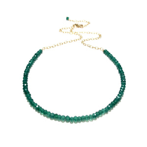 green onyx gemstones necklace