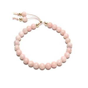 pink jade beads bracelet
