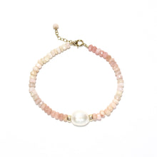 Load image into Gallery viewer, baroque pearl &amp; pink opal bracelet