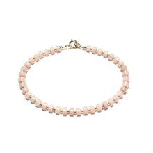Load image into Gallery viewer, pink jade heishi beads bracelet
