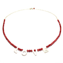 Load image into Gallery viewer, love necklace red sea bamboo coral