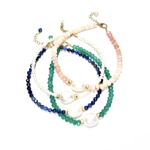 baroque pearl & lapis lazuli bracelet