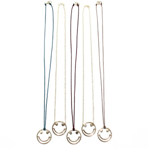 9ct gold smiley chain necklace