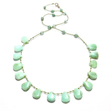 Load image into Gallery viewer, chrysoprase knotted silk necklace