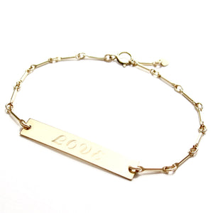love engraved ID bracelet