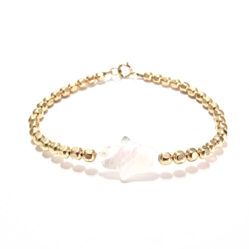 mother of pearl hamsa hand bracelet