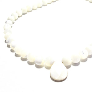 mother of pearl teardrop necklace
