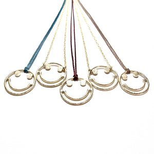 9ct gold smiley chain necklace