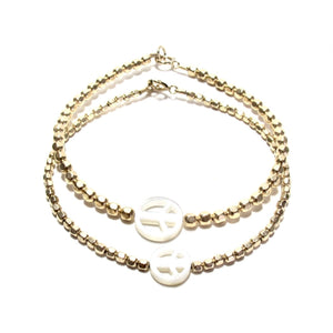 mother of pearl peace bracelets (choice of bead sizes available)