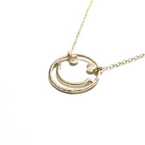 9ct gold smiley chain necklace
