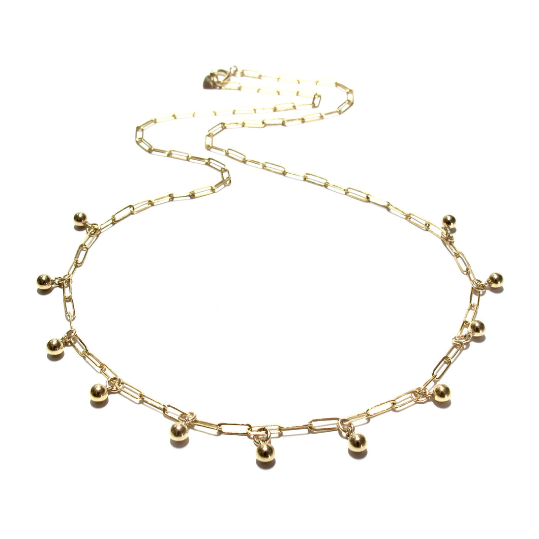 multi gold beads necklace
