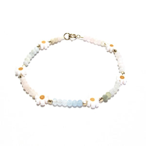 morganite & daisy beads bracelet