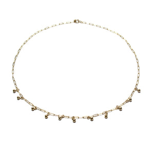 multi gold beads necklace