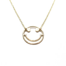 Load image into Gallery viewer, 9ct gold smiley chain necklace