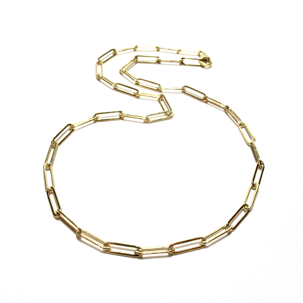 long link paperclip chain necklace