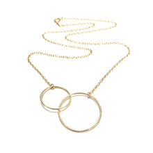 Load image into Gallery viewer, double ring necklace