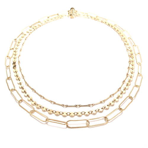 Triple chain necklace