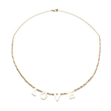 Load image into Gallery viewer, love necklace gold beads