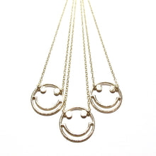 Load image into Gallery viewer, 9ct gold smiley chain necklace