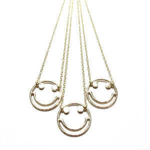 9ct gold smiley chain necklace