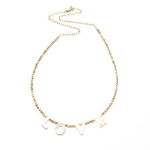 Load image into Gallery viewer, love necklace gold beads