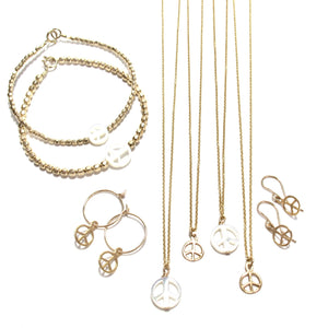peace sign hook earrings