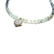Load image into Gallery viewer, moss aquamarine and diamond charm necklace