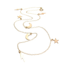 Load image into Gallery viewer, star moon &amp; lightning necklace