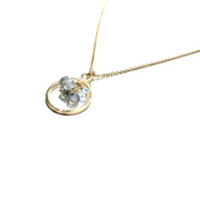 Load image into Gallery viewer, moss aquamarine stones in a ring necklace