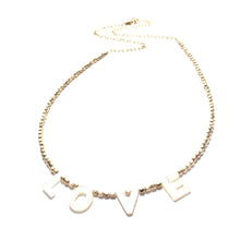 Load image into Gallery viewer, love necklace gold beads