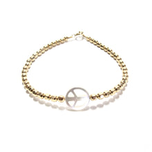 Load image into Gallery viewer, mother of pearl peace bracelets (choice of bead sizes available)