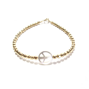 mother of pearl peace bracelets (choice of bead sizes available)