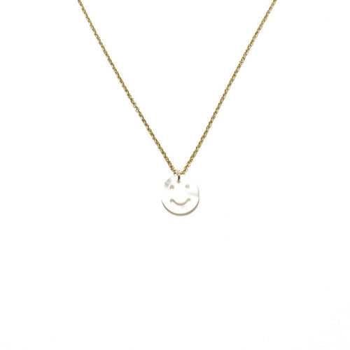 mother of pearl smiley necklace (choice of chains)